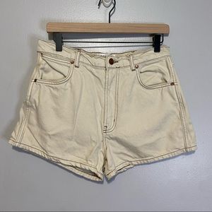 Reformation Jean Womens Cowboy High Rise Jean Shorts 29 In Almond